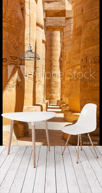 Bild på Pillars of the Great Hypostyle Hall in Karnak Temple Egypt